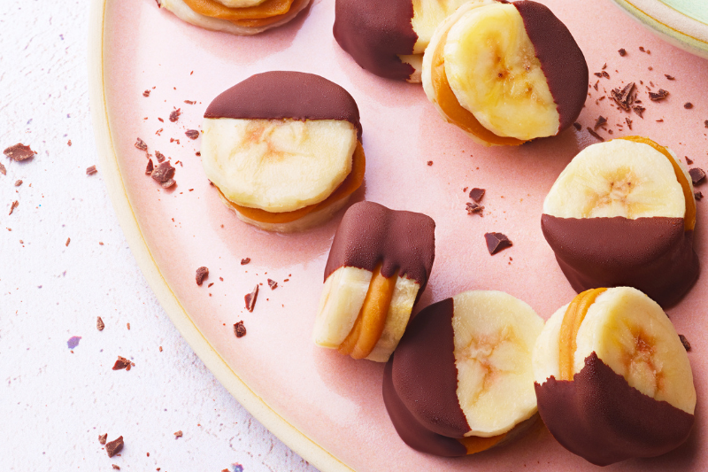 Bouchées glacées banane-chocolat