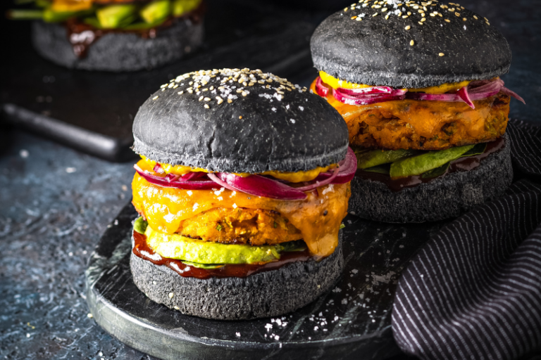 Burgers noirs à la patate douce