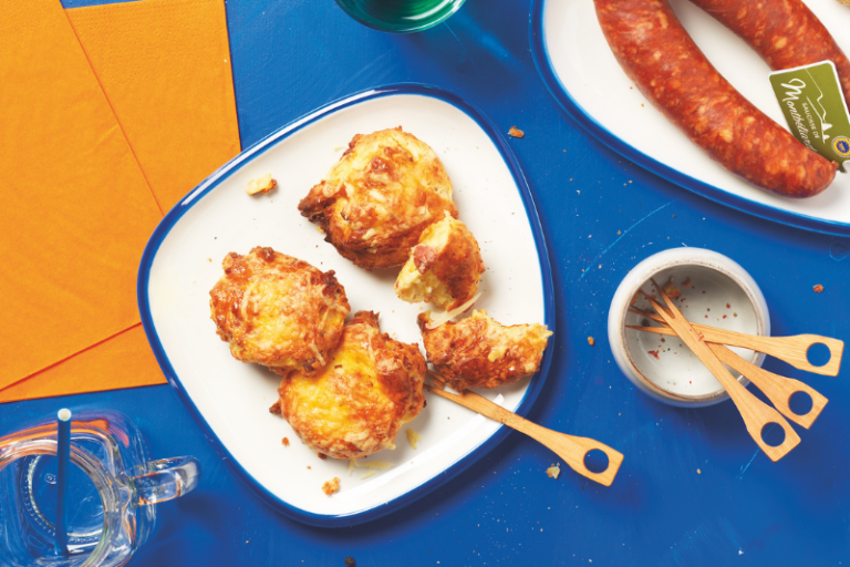 Gougères à la saucisse de Montbéliard