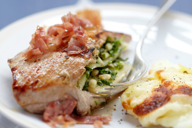 Grillades de porc farcies