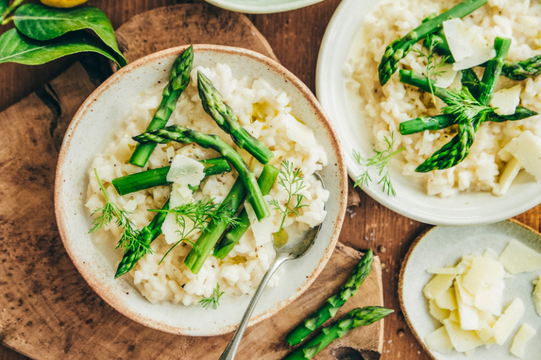 recette de Risotto aux asperges vertes et au citron