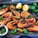 recette de Gambas au citron et au basilic