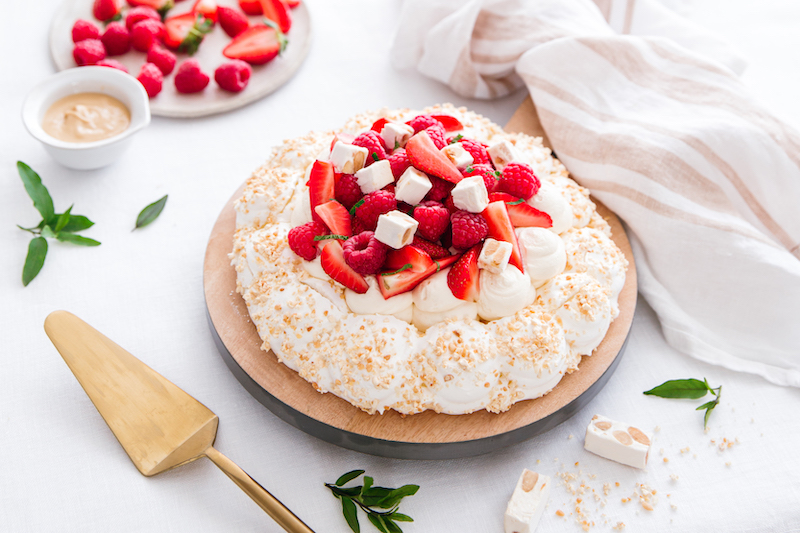 Pavlova au nougat de Montélimar