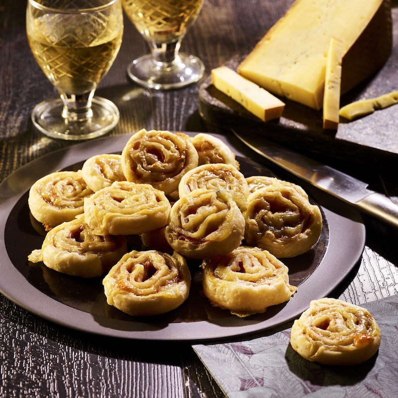 recette de Feuilletés escargots au Morbier et au jambon