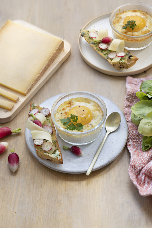 recette d'Oeuf cocotte au Comté