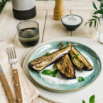 recette d'Aubergines rôties au fromage frais