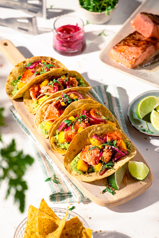 recette de Tacos de saumon de Norvège mariné