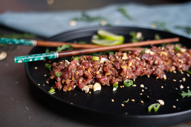 recette de Tartare thaï de bœuf aux cacahuètes