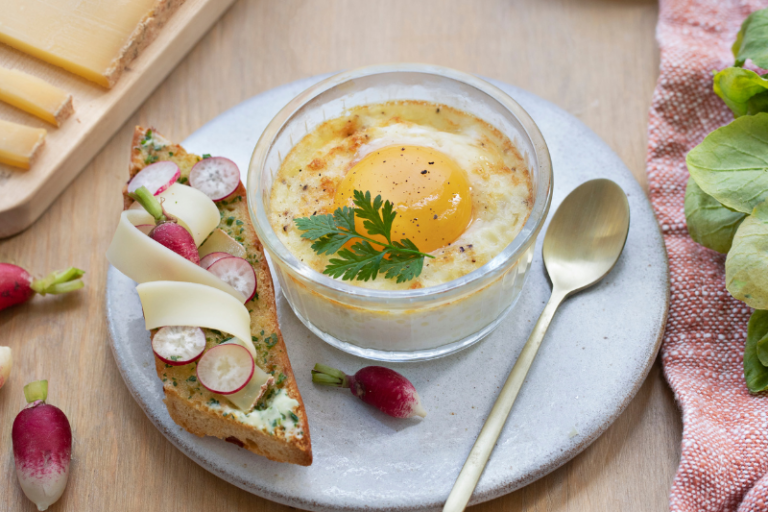 Oeuf cocotte au Comté