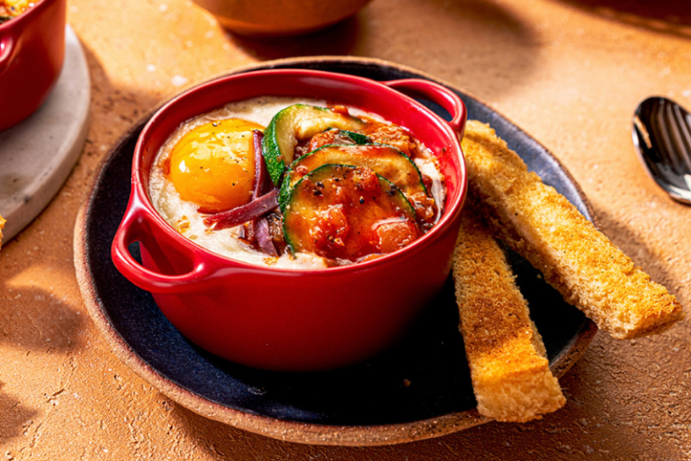 Oeufs cocotte aux courgettes