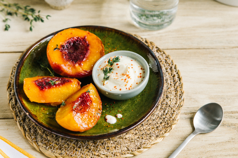 Pêches rôties au miel