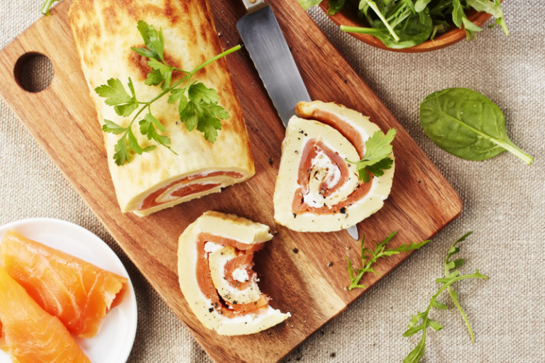 Roulé de pommes de terre à la truite