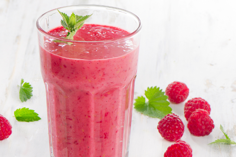 Milkshake léger aux framboises