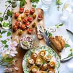 recette de Tomates fourrées et roulés multicolores