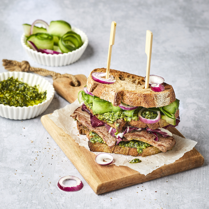 recette de Club-sandwich au gigot d’agneau