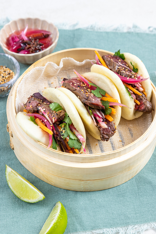 recette de Gua bao à l’onglet de boeuf