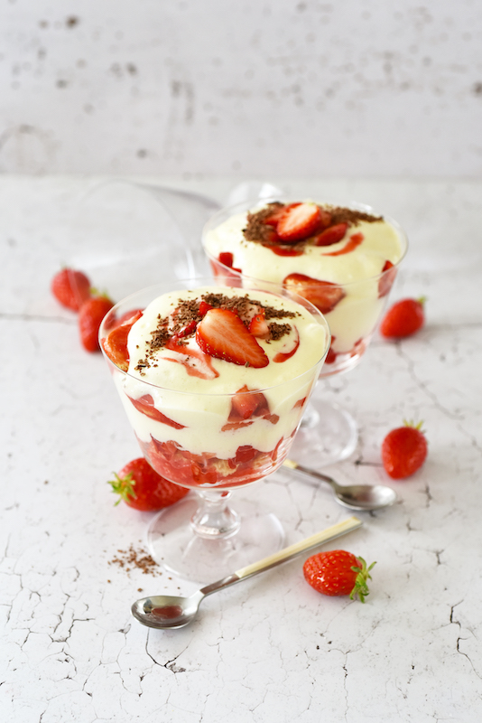 recette de Tiramisus individuels à la fraise du Périgord