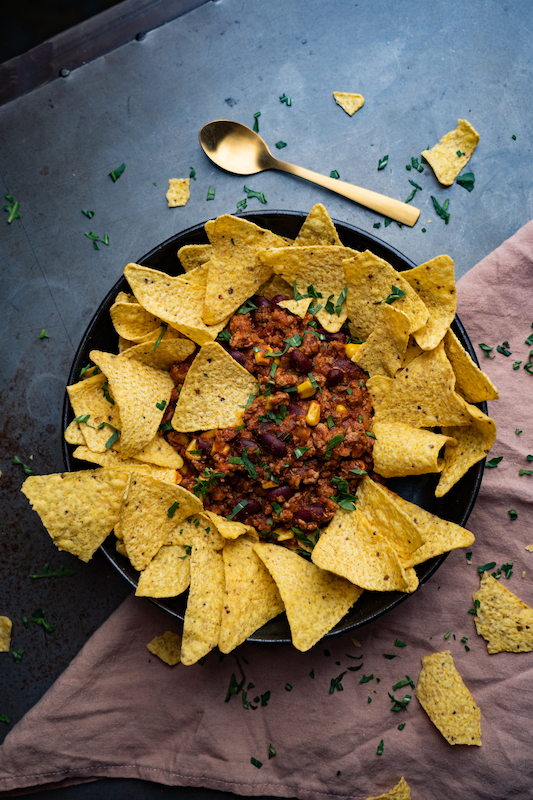 recette de Chili con carne et nachos