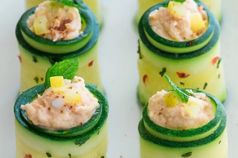 Makis de courgettes au saumon