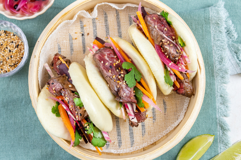 Gua bao à l’onglet de boeuf