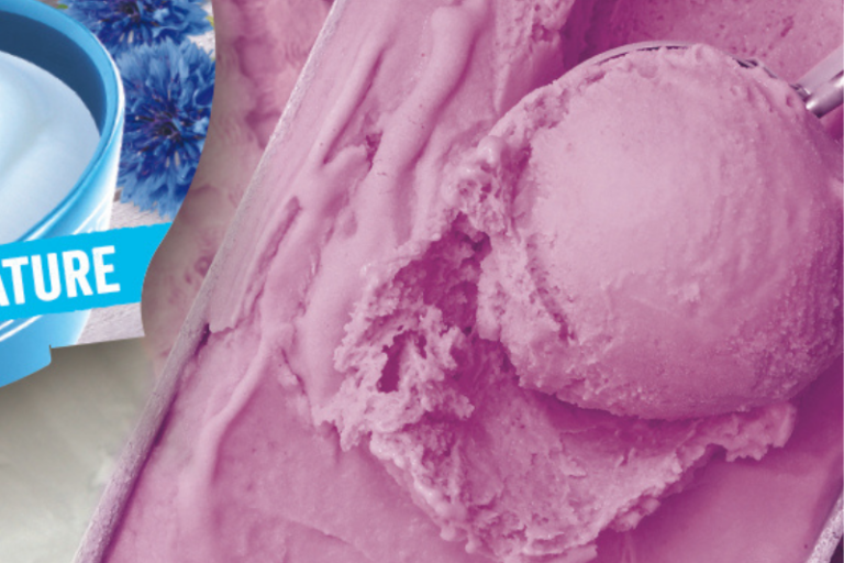 Glace au yaourt à la grecque et aux mûres