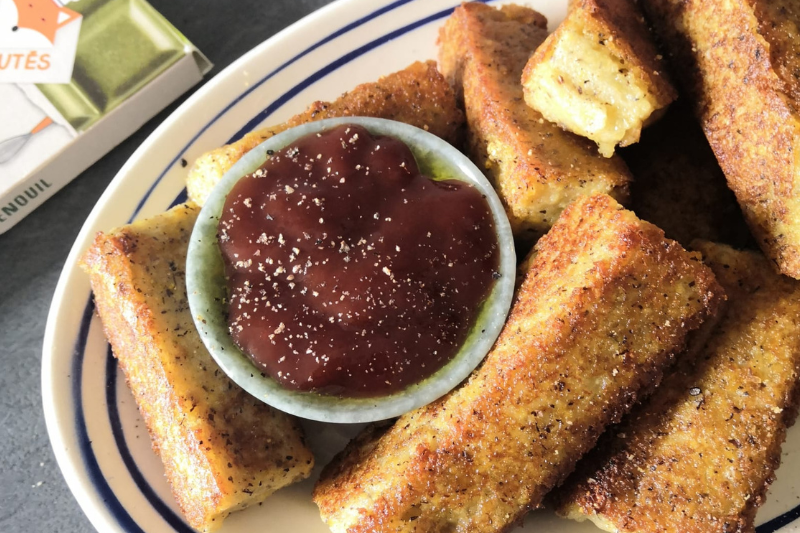 Frites de polenta poireau céleri