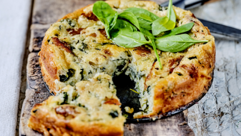 Quiche sans pâte aux épinards