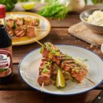 recette de Brochettes de saumon et poivrons à l’asiatique