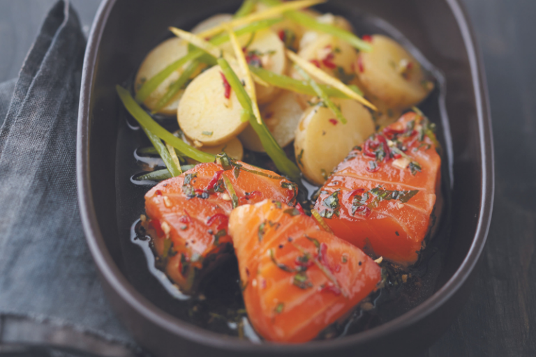 Saumon écossais mariné à la thaï