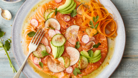 Carpaccio de saumon façon chirashi
