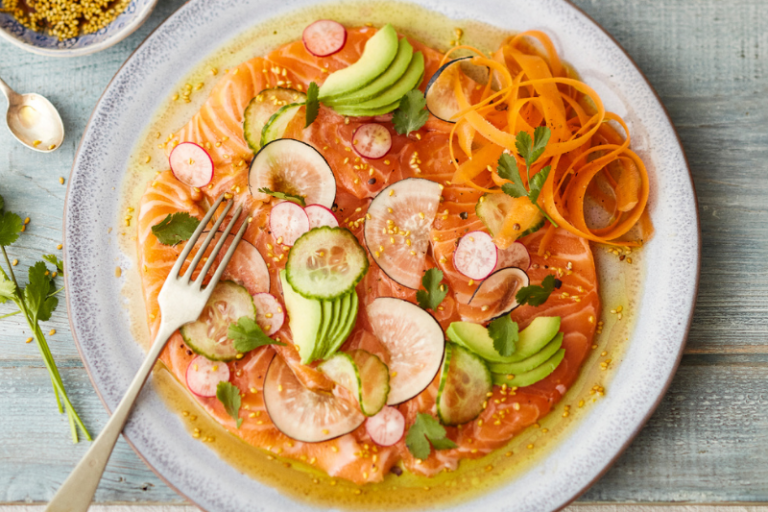 Carpaccio de saumon façon chirashi