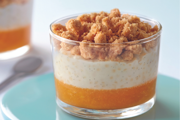 Verrines de perles crémeuses coco