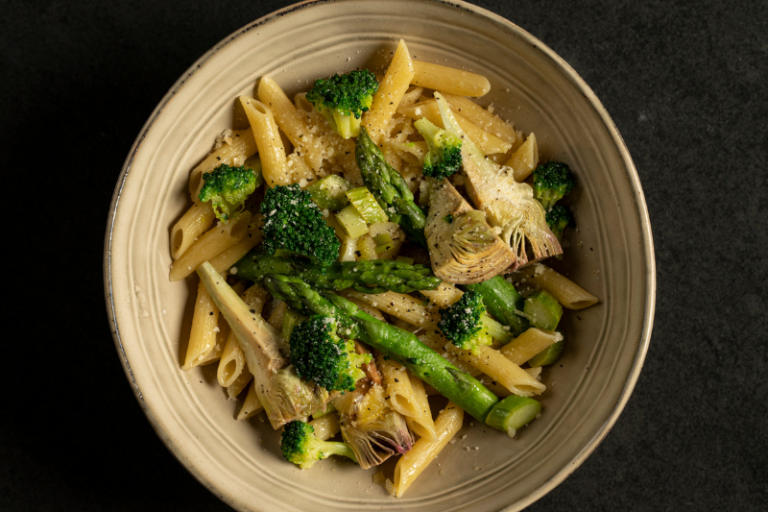 Pâtes aux légumes verts
