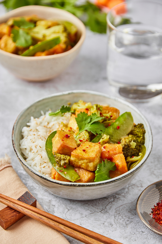 recette de Curry vert de tofu