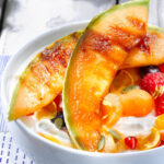 recette de Melon rôti au citron vert et au miel