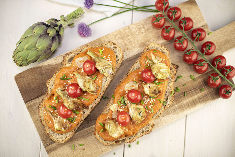 Tartines de petits violets