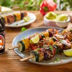 recette de Brochettes de poulet à l’ananas