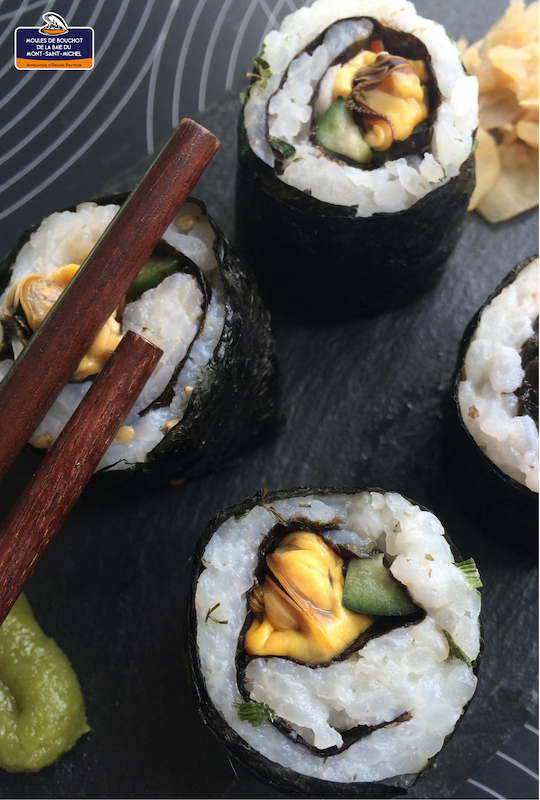 recette de Makis de moules de bouchot et concombre