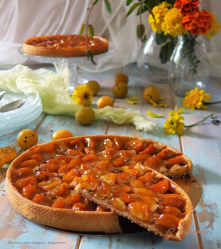 recette de Tarte aux mirabelles et aux amandes