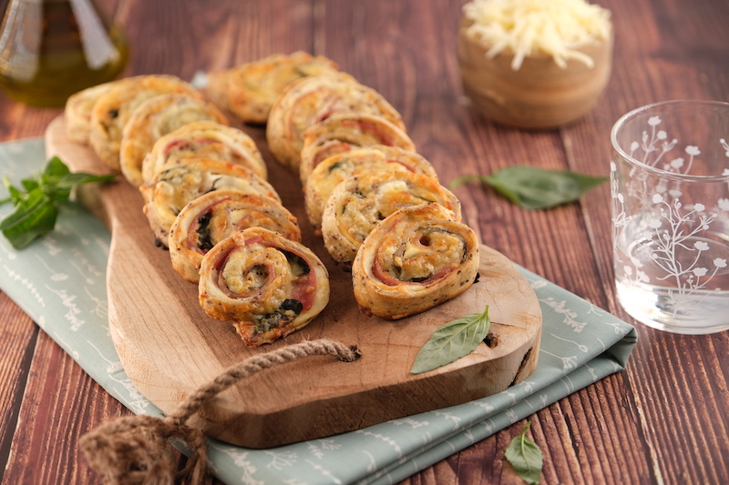 recette de Roulés aux basilic et fromage frais