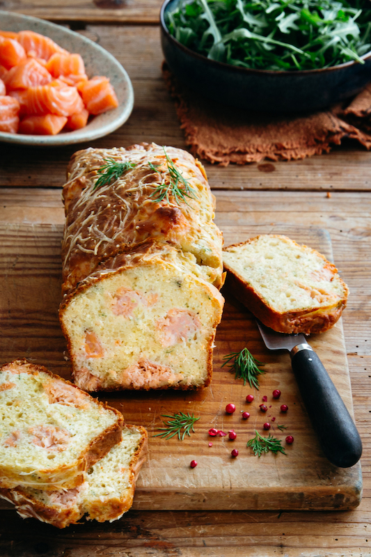 recette de Cake à la longe de saumon et à l’aneth