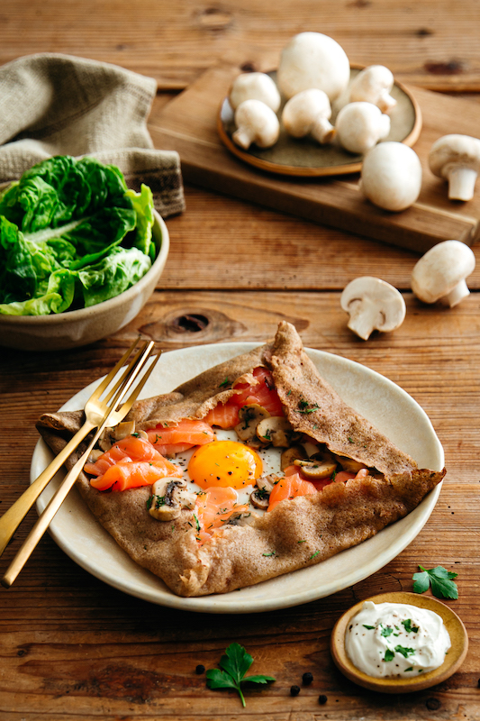 recette de Crêpes bretonnes au saumon Salma