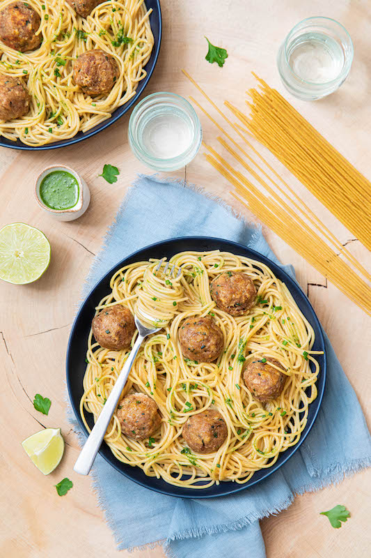 recette de Spaghetti aux boulettes de thon