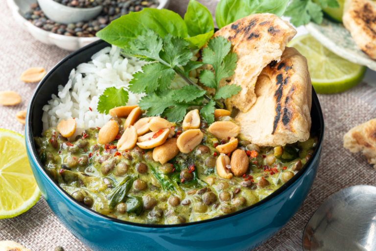 Curry vert aux lentilles