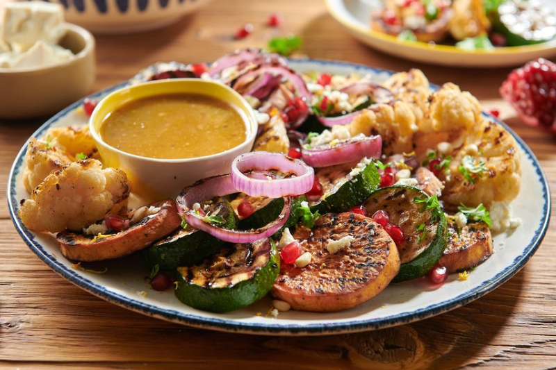 Salade de légumes grillés à la grenade