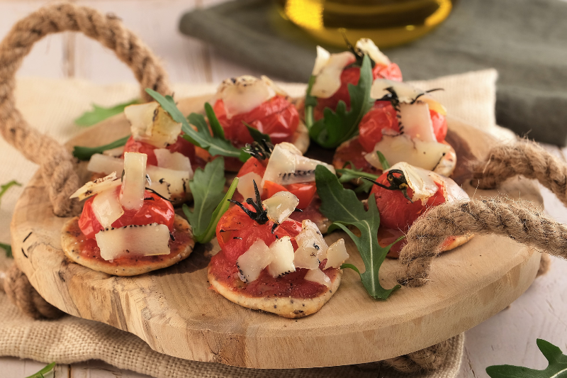 Mini pizzas aux tomates cerises