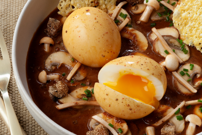Oeufs mollets aux champignons