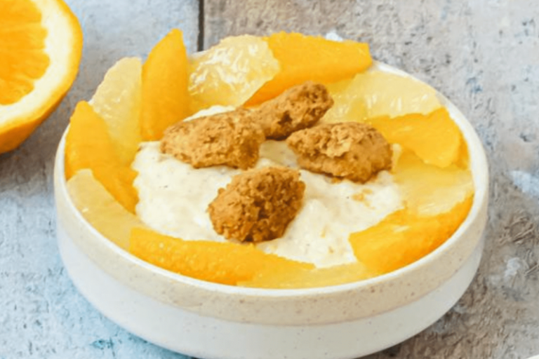Riz au lait aux agrumes et crumble