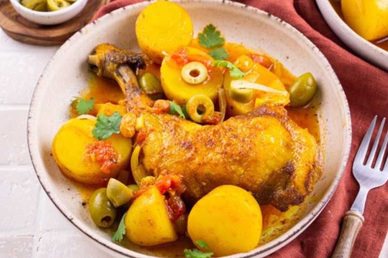 Tajine de poulet aux olives et citron confit par Abdel Alaoui