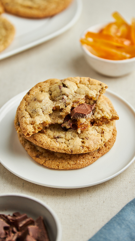 recette de Cookies chocolat au lait et orange